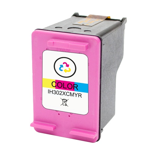 [HP-302XLCV3-RW] HP 302XL Tri-Couleurs Cartouche Inkjet Remanufacturé PRO Cartouche Inkjet F6U67AE F6U65AE