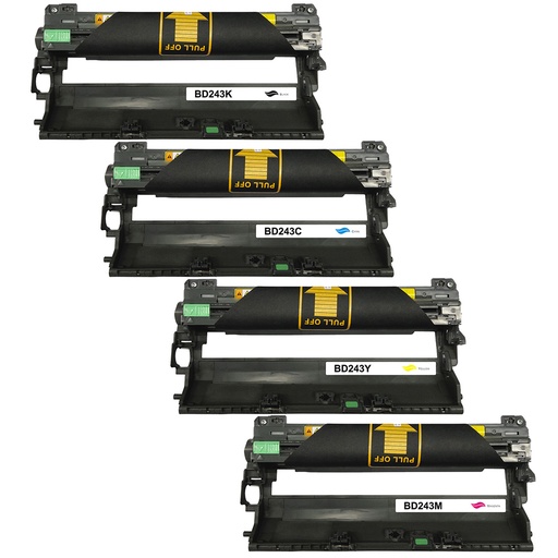 [BR-DR243CLP4-CP] Brother DR243CL Tambour Imprimante Laser Pack 4 couleurs Compatible PRO 