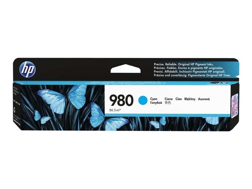 [HP-980CY-MO] HP 980 Cyan Cartouche Inkjet Marque Originale D8J07A