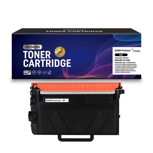 [BR-TN3480-CE] Brother TN3430 TN3480 Noir toner Compatible EXCELLENCE