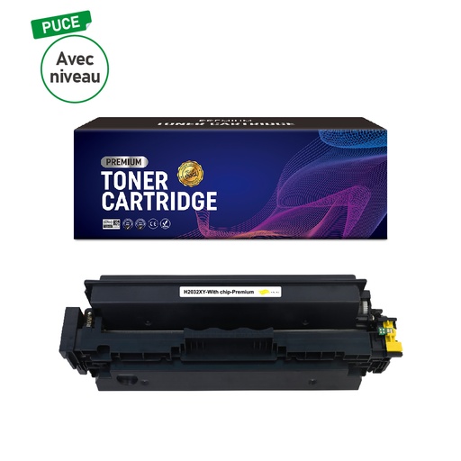 [HP-W2032X-CE] HP W2032X W2032A Toner Yellow Compatible EXCELLENCE avec puce Compatible et niveau d'encre 415X 415A