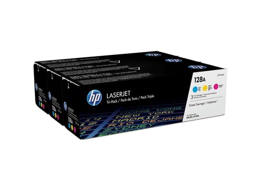 [HP-CF371AVP3-MO] HP CE321A CE322A CE323A Pack de 3 cartouches de Toner Marque Originales 128A