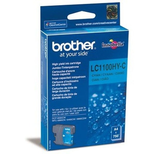 [BR-LC1100XLCY-MO] Brother LC1100XL Cartouche Inkjet Cyan Marque Originale