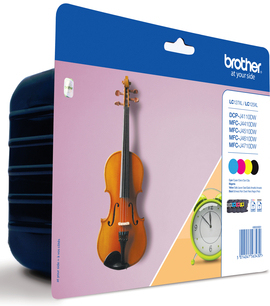 [BR-LC127XLVP4-MO] Brother LC127XL LC125XL Pack de 4 cartouches Inkjet BLK/CYN/MAG/YEL Marque Originale