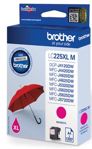 [BR-LC225XLMG-MO] Brother LC225XL Cartouche Inkjet Magenta Marque Originale 