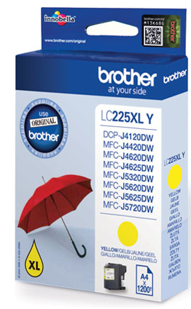[BR-LC225XLYL-MO] Brother LC225XL Cartouche Inkjet Yellow Marque Originale 