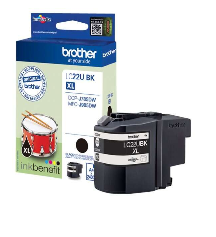 [BR-LC22UBK-MO] Brother LC22U Cartouche Inkjet Noir Marque Originale 