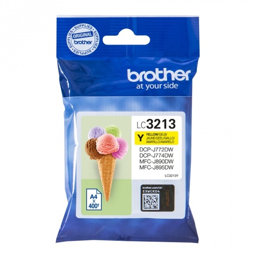 [BR-LC3213YL-MO] Brother LC3213 Cartouche Inkjet Yellow Marque Originale 
