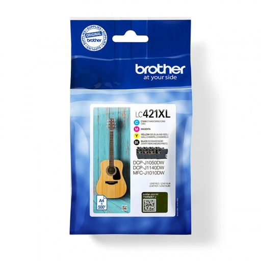 [BR-LC421XLVP4-MO] Brother LC421XL Pack de 4 cartouches Inkjet BLK/CYN/MAG/YEL Marque Originale 