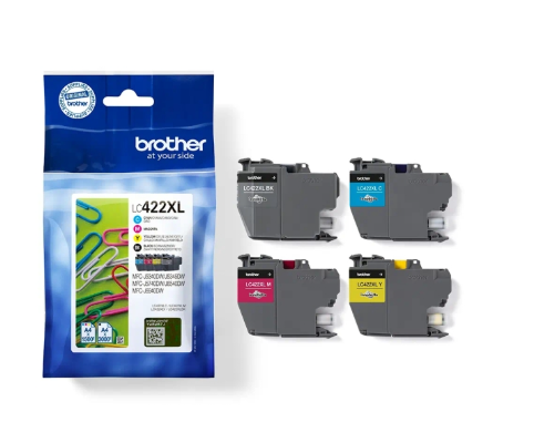 [BR-LC422XLVP4-MO] Brother LC422XL Pack de 4 cartouches Inkjet Marque Originale LC422XLVAL