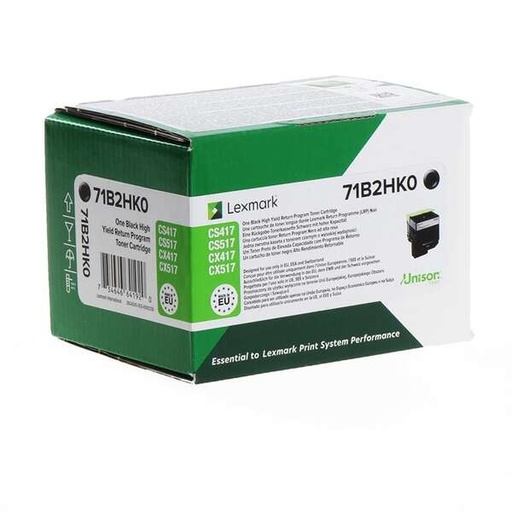 [LX-71B2HBK-MO] Lexmark 71B2HK0 71B0H10 toner Noir Marque Originale
