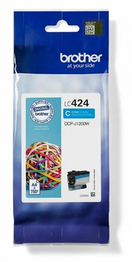 [BR-LC424CY-MO] Brother LC424 Cyan Cartouche Inkjet Marque Originale LC424C