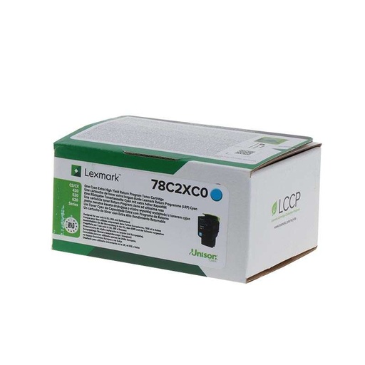 [LX-78C2XCY-MO] Lexmark 78C2XC0 78C2XCE Toner Cyan Marque Originale