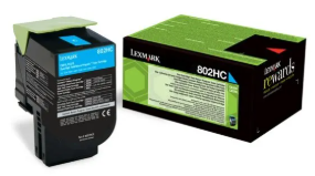 [LX-80C2HCY-MO] Lexmark 80C2HC0 80C2HCE 802HC Toner Cyan Marque Originale