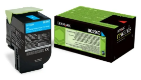 [LX-80C2XCY-MO] Lexmark 80C2XC0 80C2XCE 802XC Toner Cyan Marque Originale
