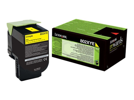 [LX-80C2XYL-MO] Lexmark 80C2XY0 80C2XYE 802XY Yellow toner Marque Originale