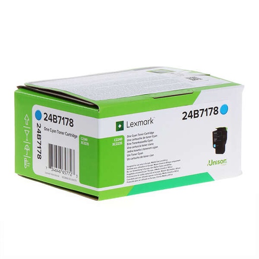 [LX-C2240CY-MO] Lexmark 24B7178 Toner Cyan Marque Originale