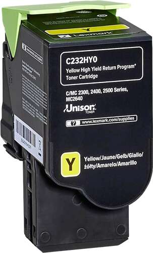 [LX-C232HYL-MO] Lexmark C232HY0 Yellow toner Marque Originale