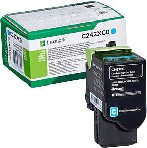 [LX-C242XCY-MO] Lexmark C242XC0 Toner Cyan Marque Originale