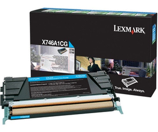 [LX-X746CY-MO] Lexmark X746A1CG Toner Cyan Marque Originale