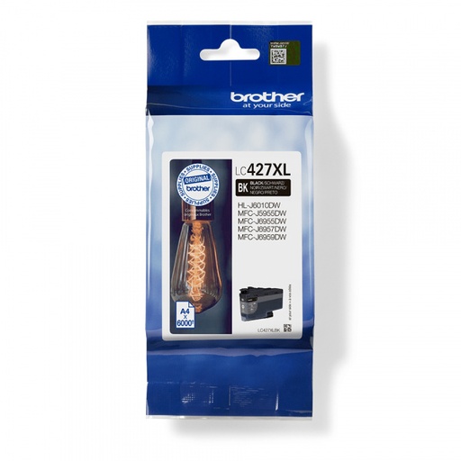 [BR-LC427XLBK-MO] Brother LC427XL Noir Cartouche Inkjet Marque Originale LC427XLBK