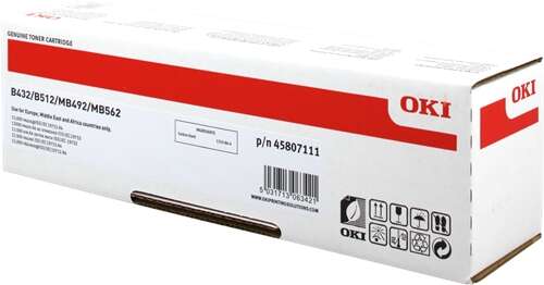 [OK-B432K12-MO] OKI 45807111 Noir toner Marque Originale 