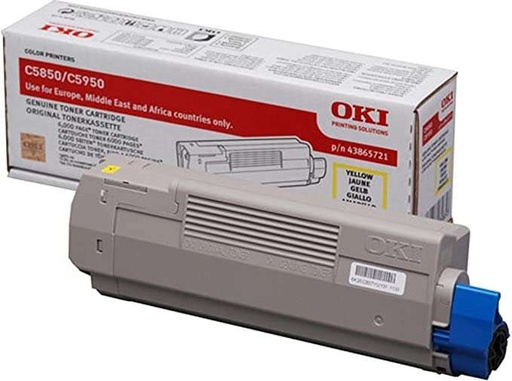 [OK-C5850YL-MO] OKI 43865721 Yellow toner Marque Originale 