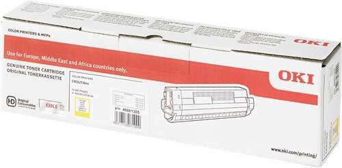 [OK-C834YL-MO] OKI 46861305 Yellow toner Marque Originale 