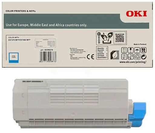 [OK-ES7460CY-MO] OKI 45396215 Cyan toner Marque Originale 