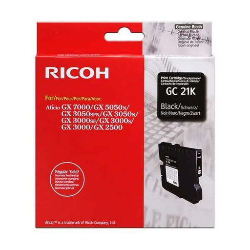 [RH-GC21BK-MO] Ricoh GC21K Noir Gel Marque Originale 405532