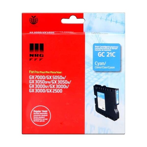 [RH-GC21CY-MO] Ricoh GC21C Cyan Gel Marque Originale 405533