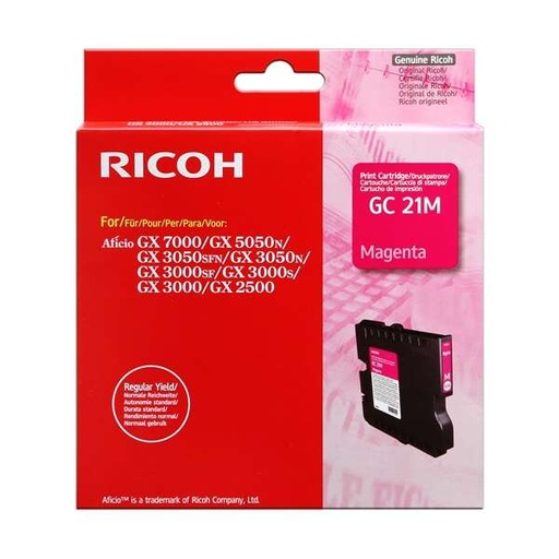 [RH-GC21MG-MO] Ricoh GC21M Magenta Gel Marque Originale 405534
