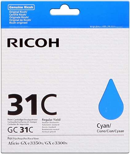 [RH-GC31CY-MO] Ricoh GC31C Cyan Gel Marque Originale 405689