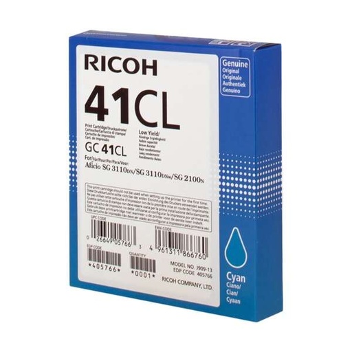 [RH-GC41CY-MO] Ricoh GC41CL Cyan Gel Marque Originale 405766