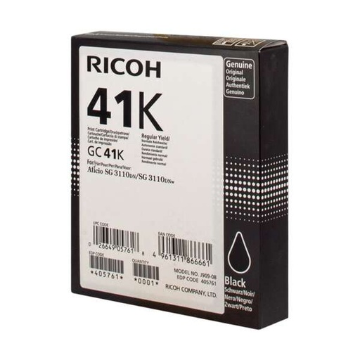 [RH-GC41K-MO] Ricoh GC41 Noir Gel Marque Originale 405761