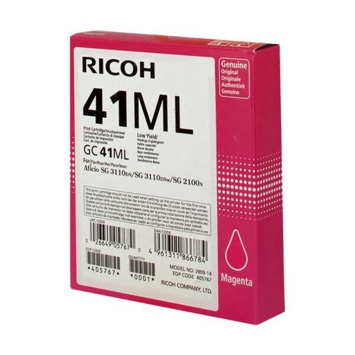 [RH-GC41ML-MO] Ricoh GC41ML Magenta Gel Marque Originale 405767
