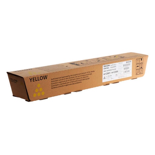 [RH-MPC2800YL-MO] Ricoh 841125 842044 841425 Yellow toner Marque Originale