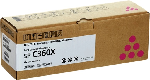 [RH-SPC361MG-MO] Ricoh Aficio SP-C361 Magenta toner Marque Originale 408252 SPC360X