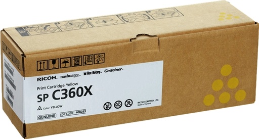 [RH-SPC361YL-MO] Ricoh Aficio SP-C361 Yellow toner Marque Originale 408253 SPC360X