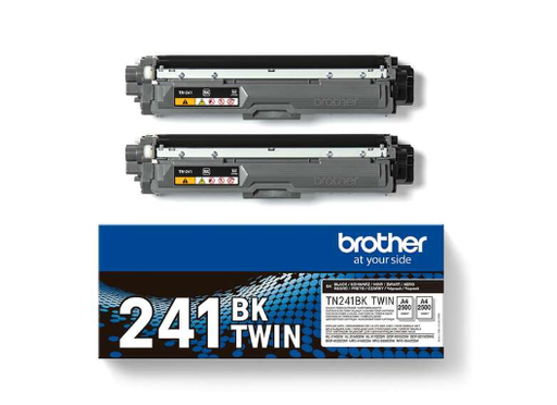 [BR-TN241BKVP2-MO] Brother TN241 Noir Pack de 2 cartouches de Toner Marque Originale TN241BKTWIN