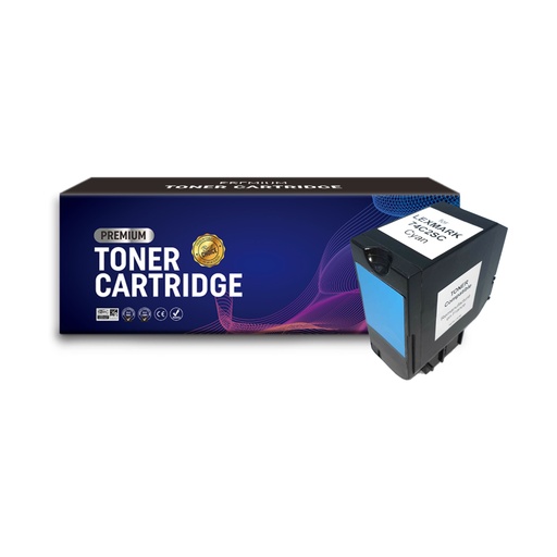 [LX-74C2SCY-CE] Lexmark 74C2SC0  Toner Cyan Compatible Excellence